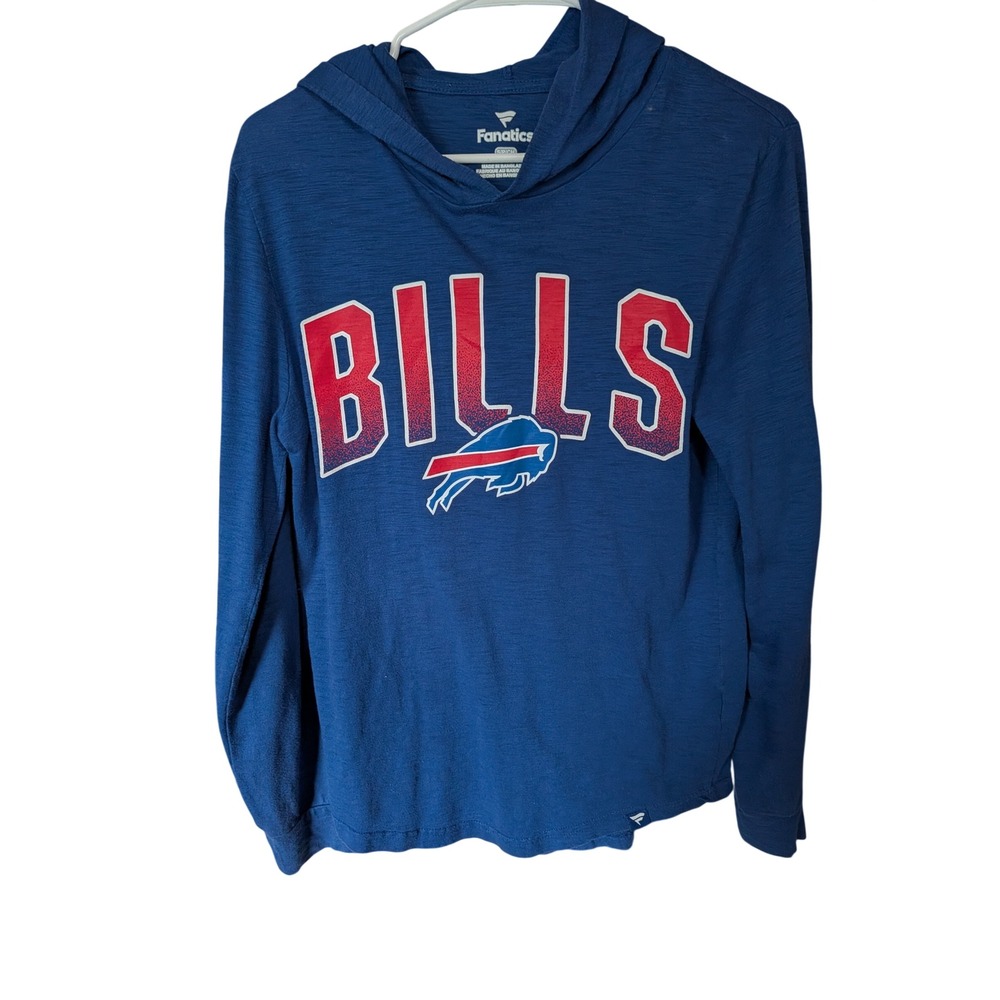 Buffalo Bills Fanatics Mens Smallβ Blue Long Sleeve Lightweight Graphic Hoodie
